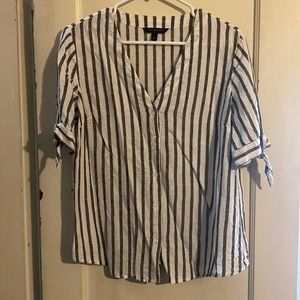 Linen striped top